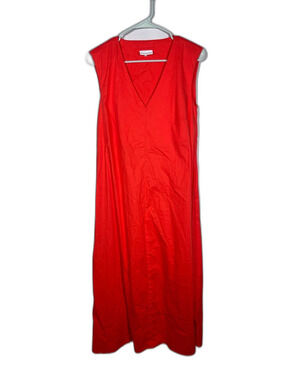 FOIL WOMENS RED COTTON MAXI DRESS 8